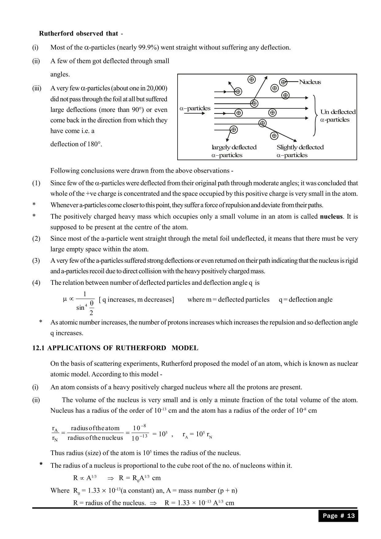 Structure of Atom Class 11 notes