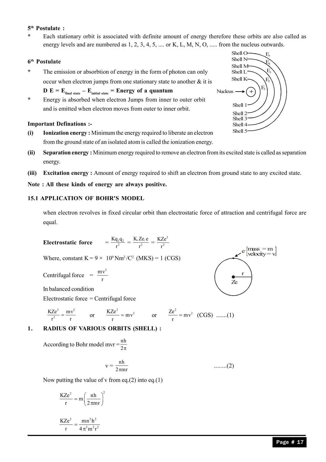 Structure of Atom Class 11 notes