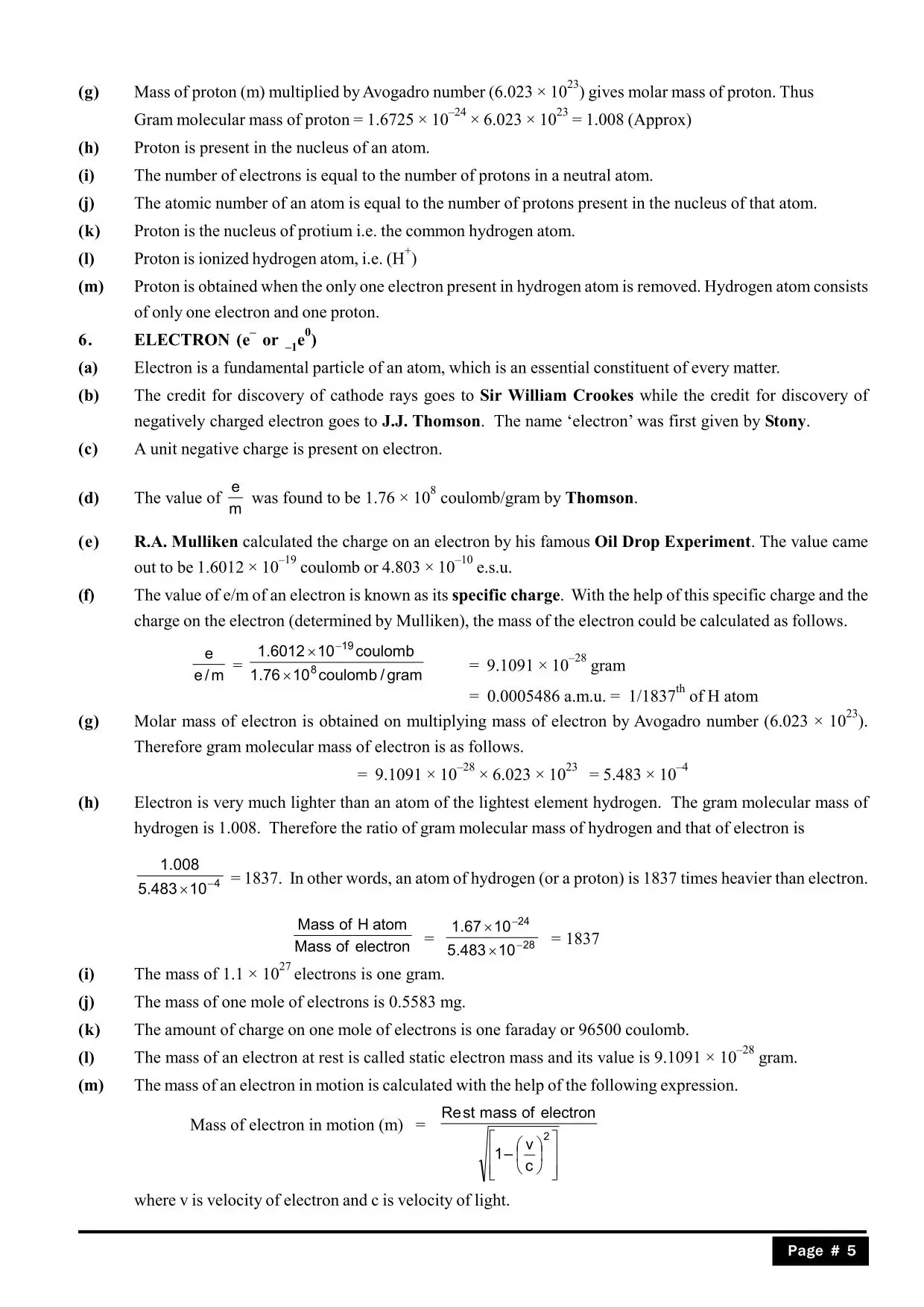 Structure of Atom Class 11 notes