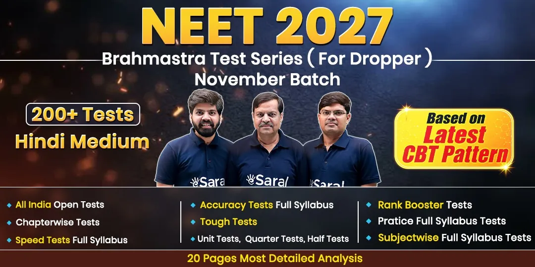 NEET 2027 Brahmastra All India Test Series for Dropper Hindi Medium (November Batch)