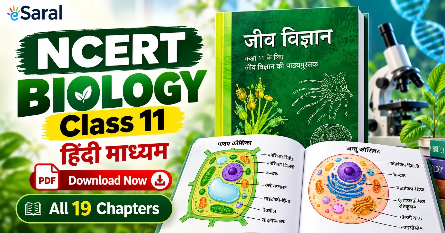 NCERT Biology Class 11 book PDF in Hindi – 19 Chapters, Free Download