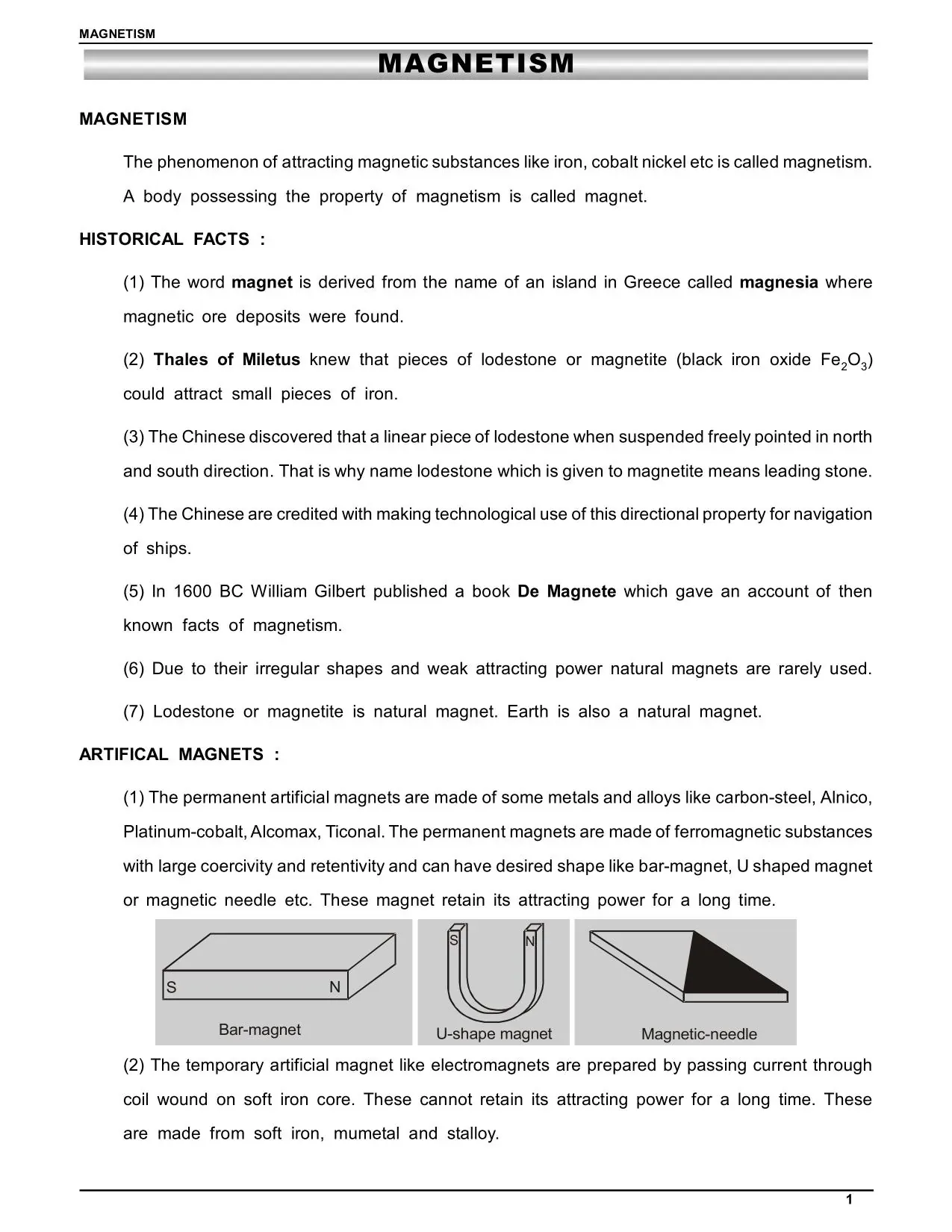 Moving Charges and Magnetism Class 12