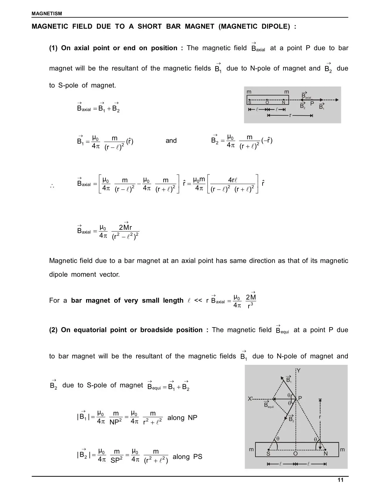 Moving Charges and Magnetism Class 12 Notes