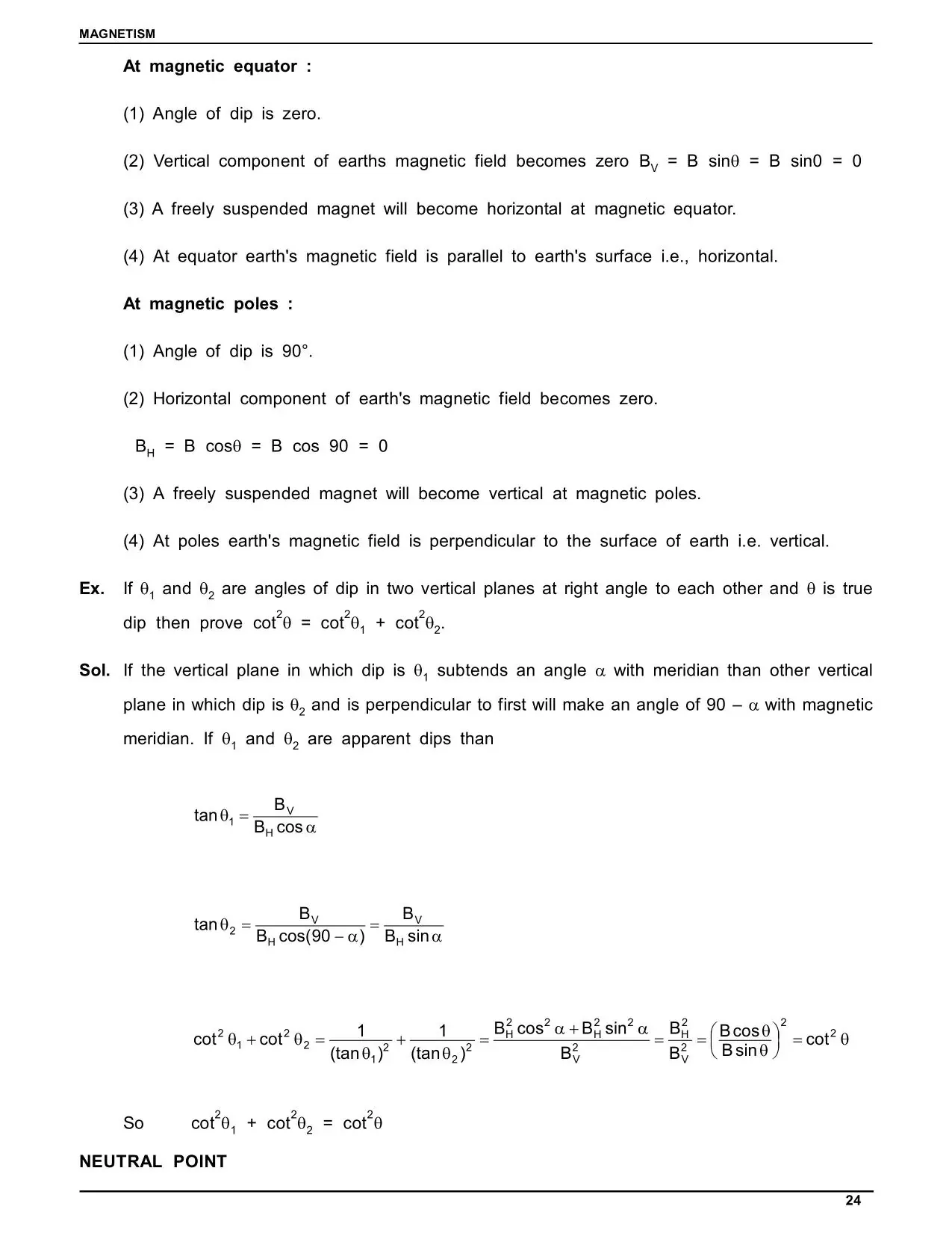 Moving Charges and Magnetism Class 12 Notes