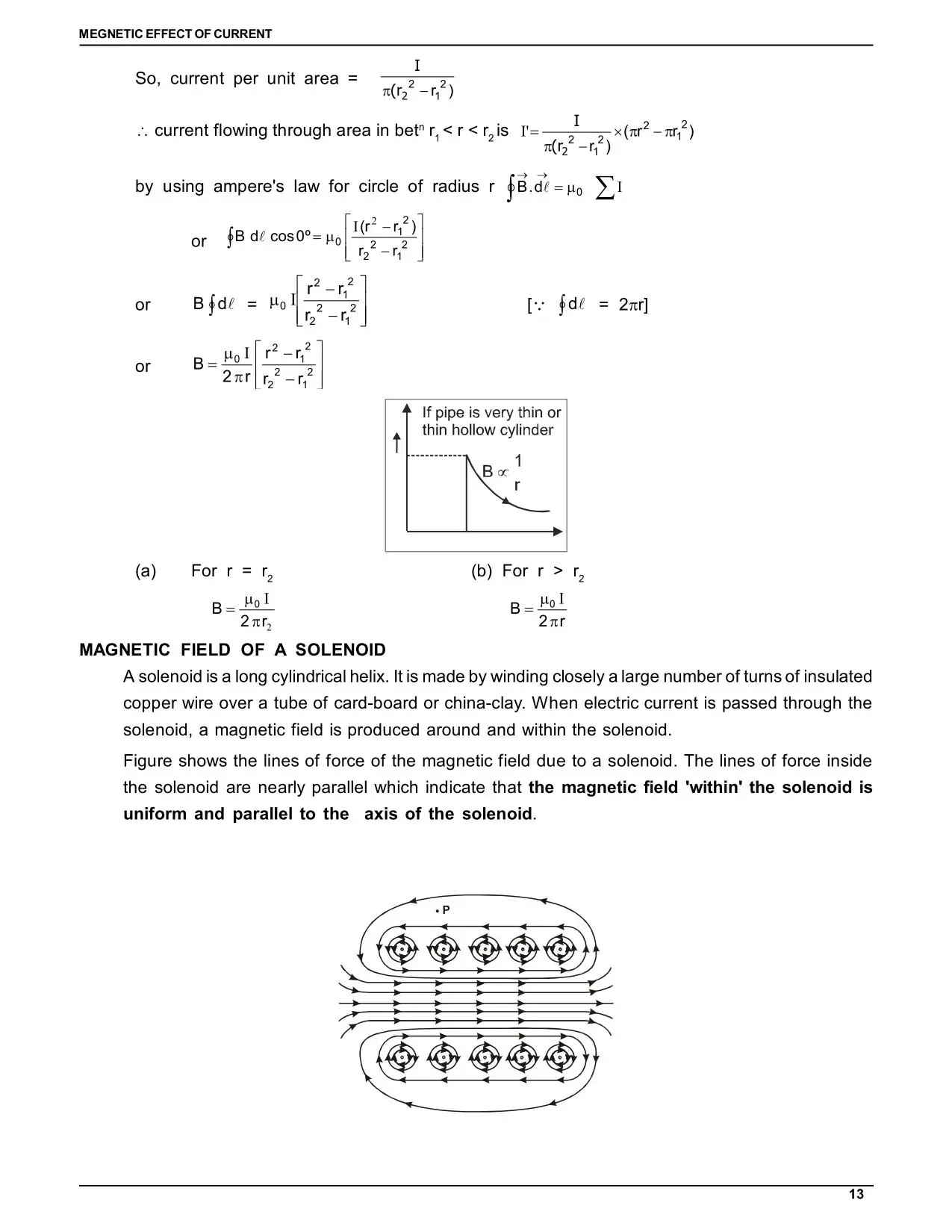 Magnetic Effect of Electric Current Class 12