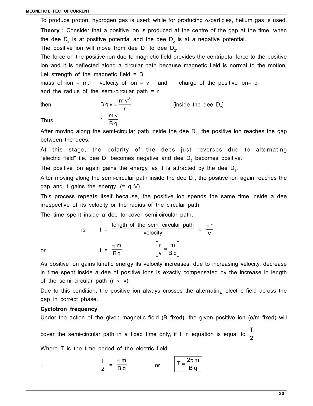 Magnetic Effect of Electric Current Class 12