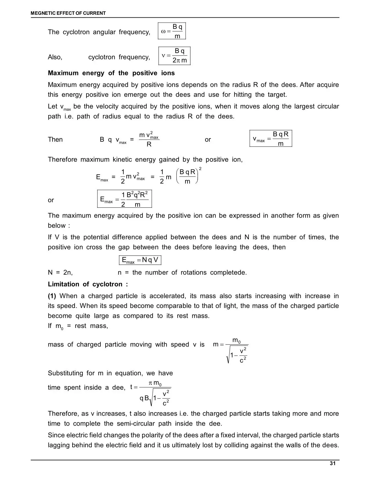 Magnetic Effect of Electric Current Class 12