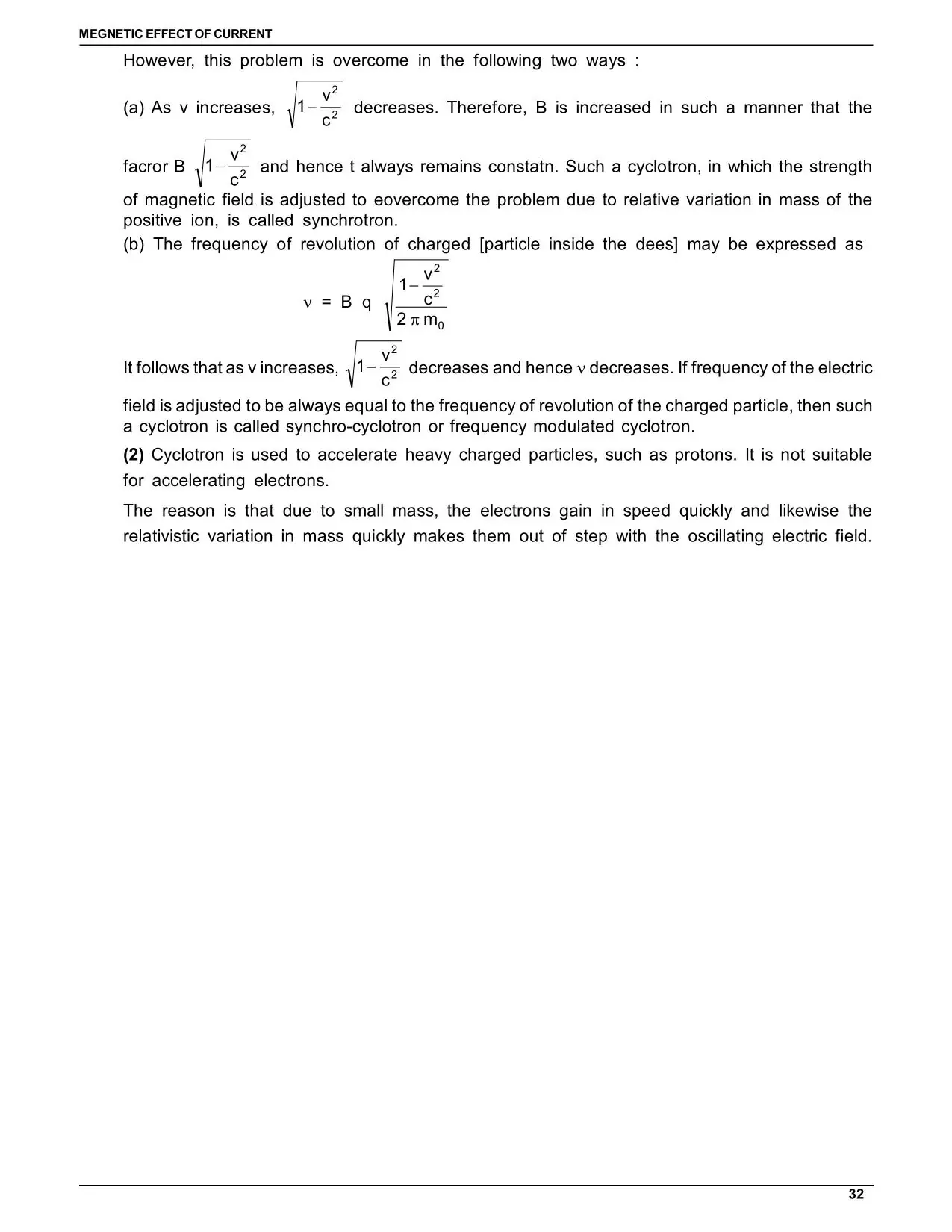 Magnetic Effect of Electric Current Class 12