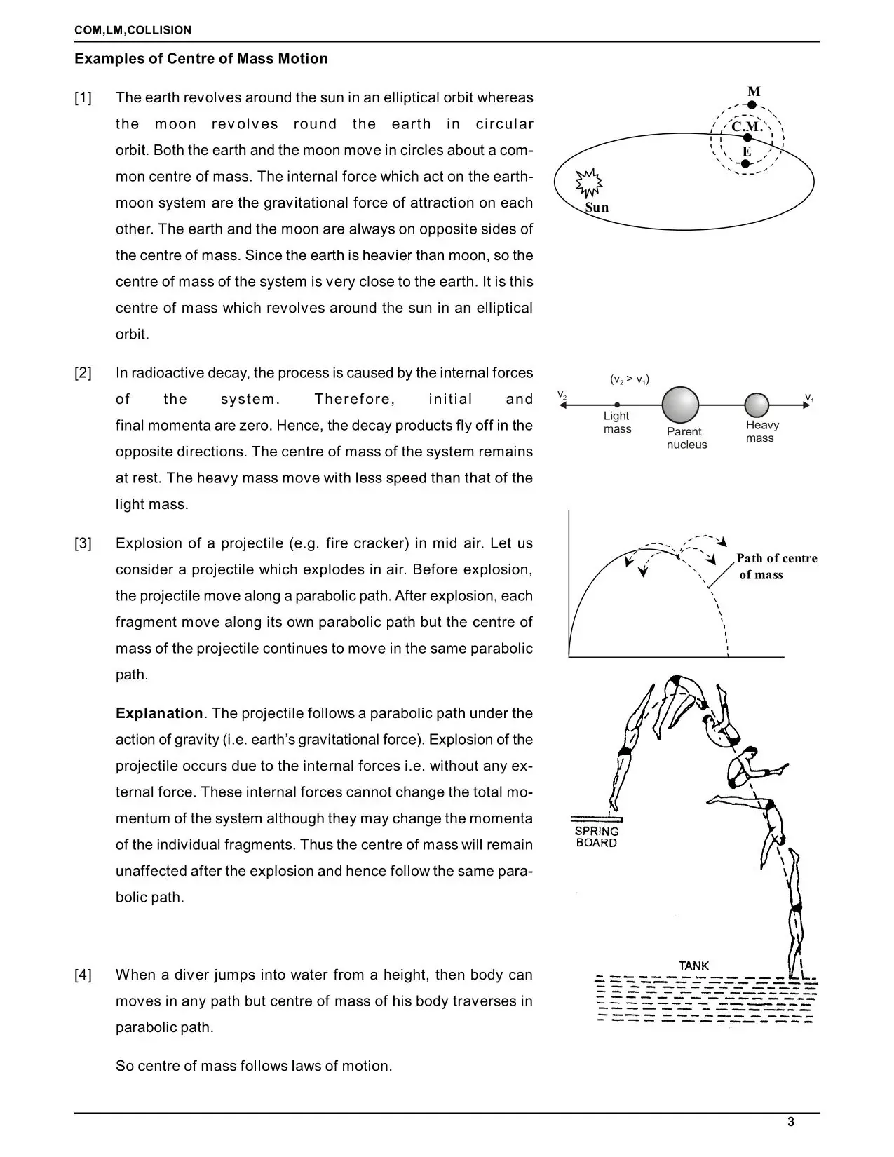 Centre of Mass Class 11 Notes