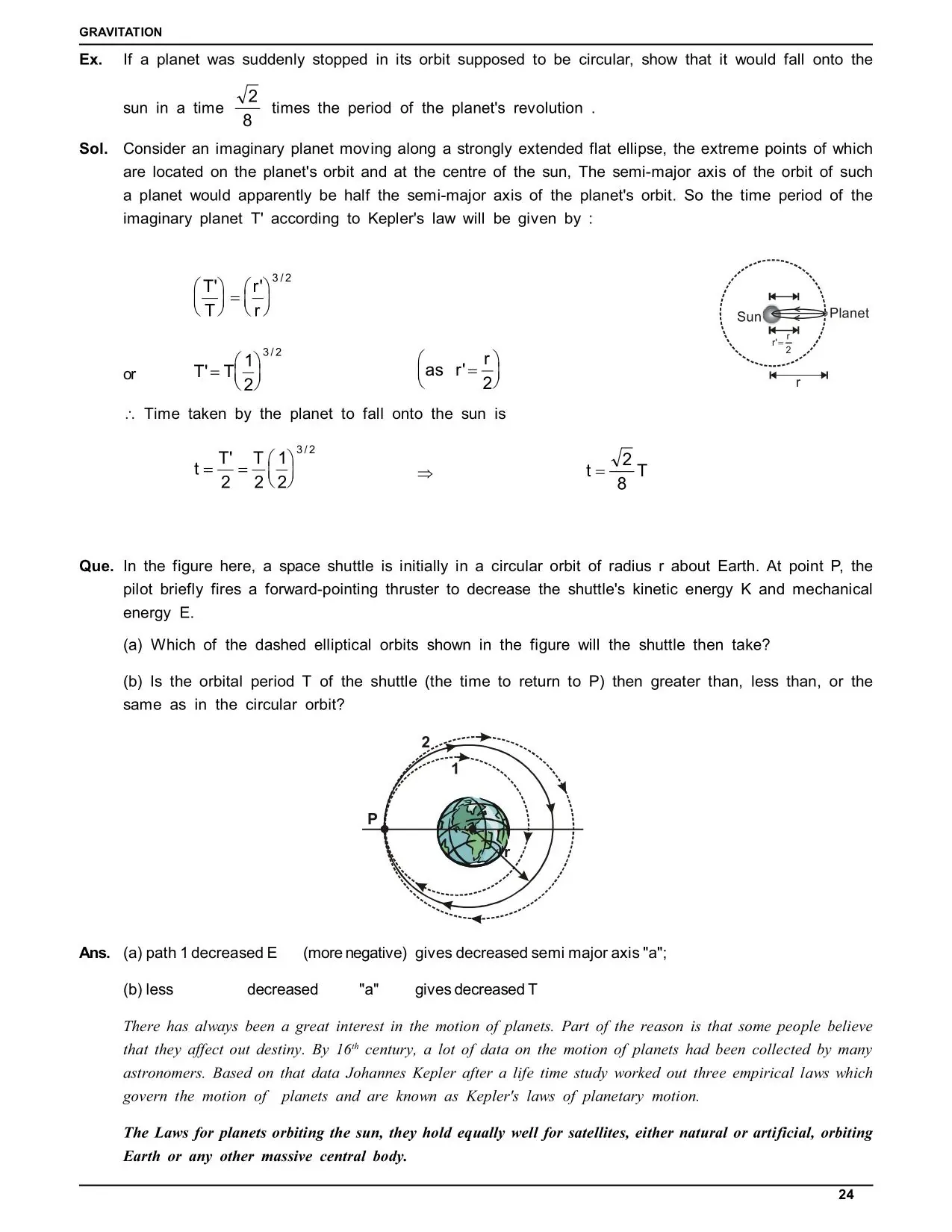 Class 11 Physics Gravitation Notes