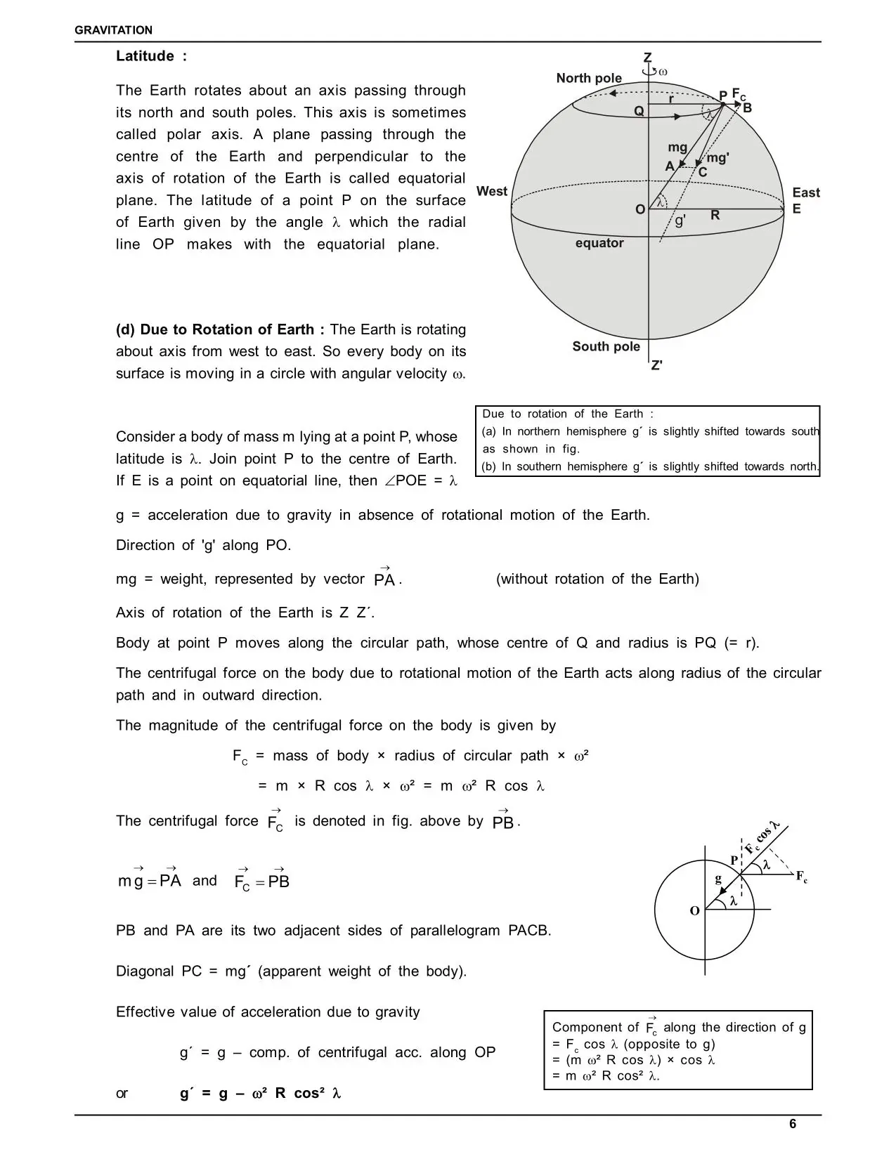 Class 11 Physics Gravitation Notes