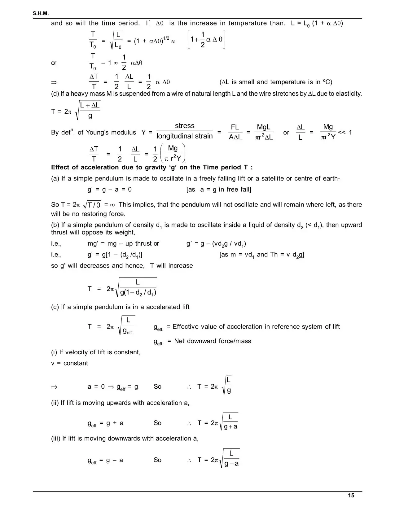 Oscillations Class 11: Simple Harmonic Motion Notes for IIT JEE & NEET