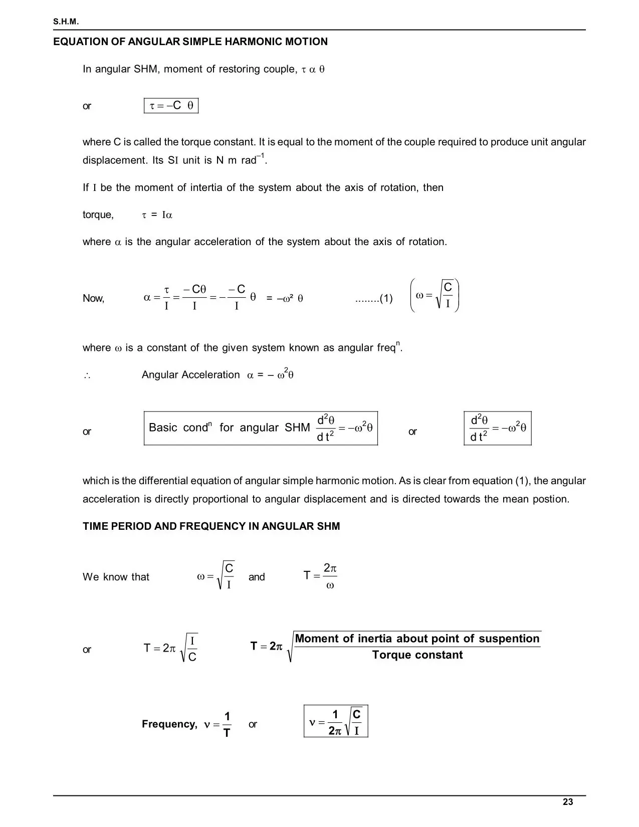 Oscillations Class 11: Simple Harmonic Motion Notes for IIT JEE & NEET