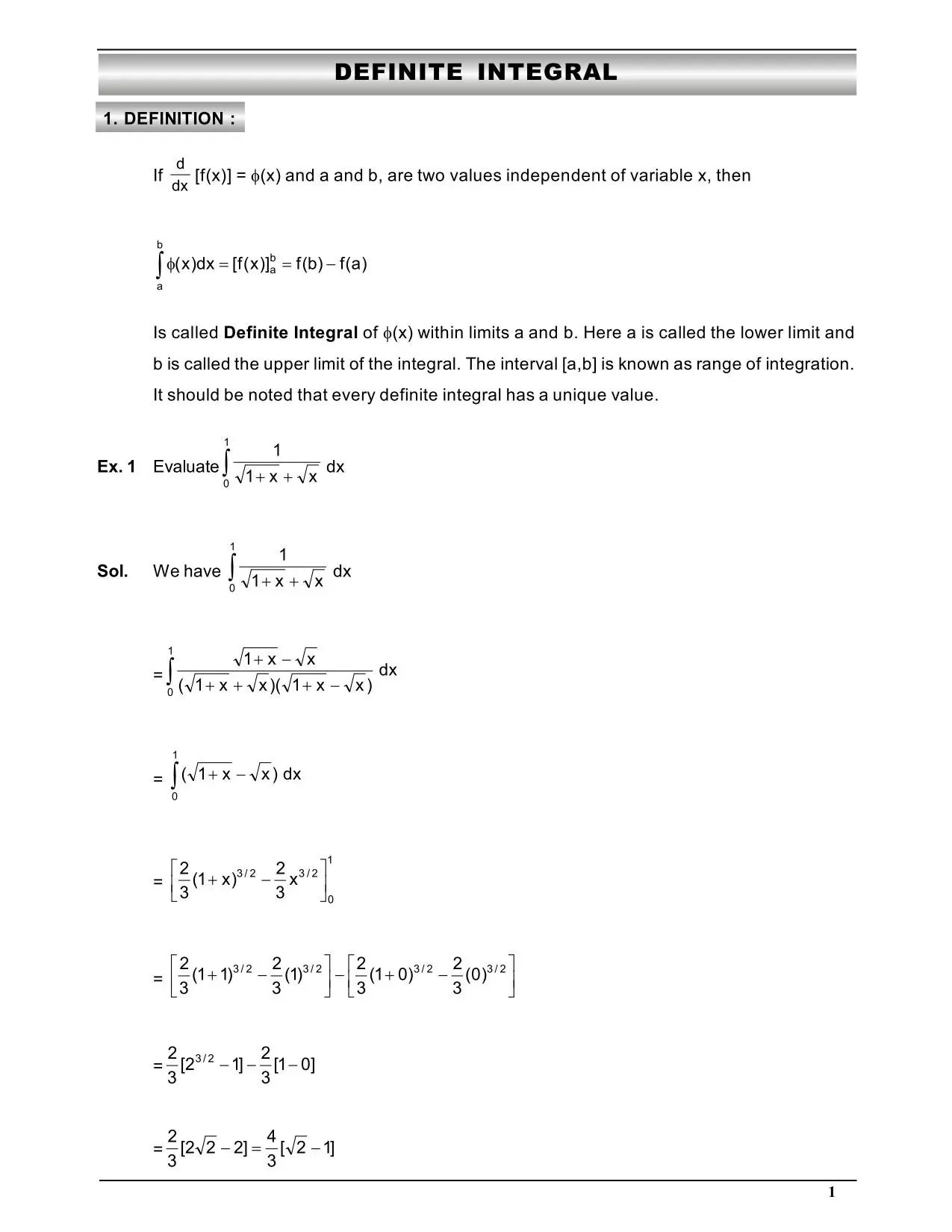 Definite integral