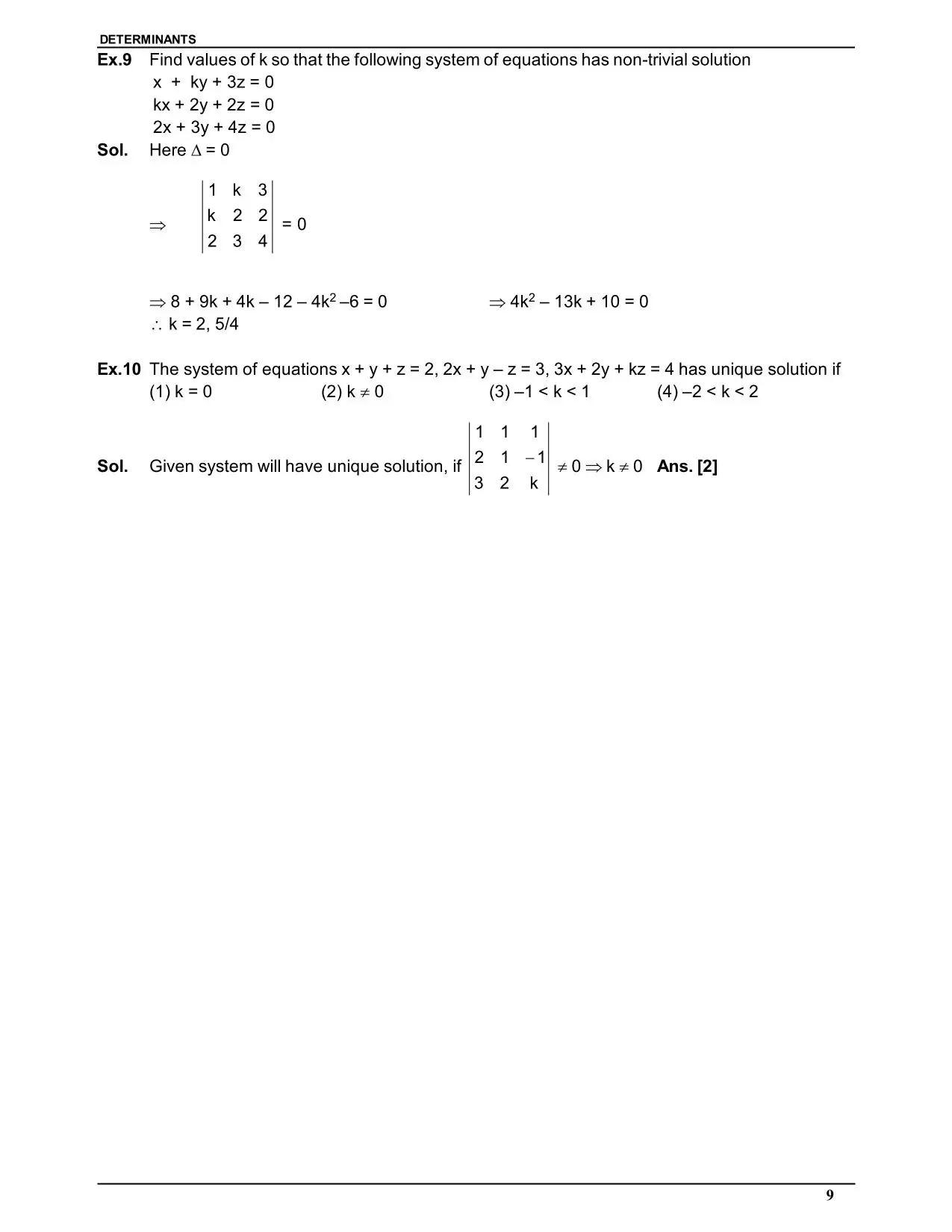 Determinants