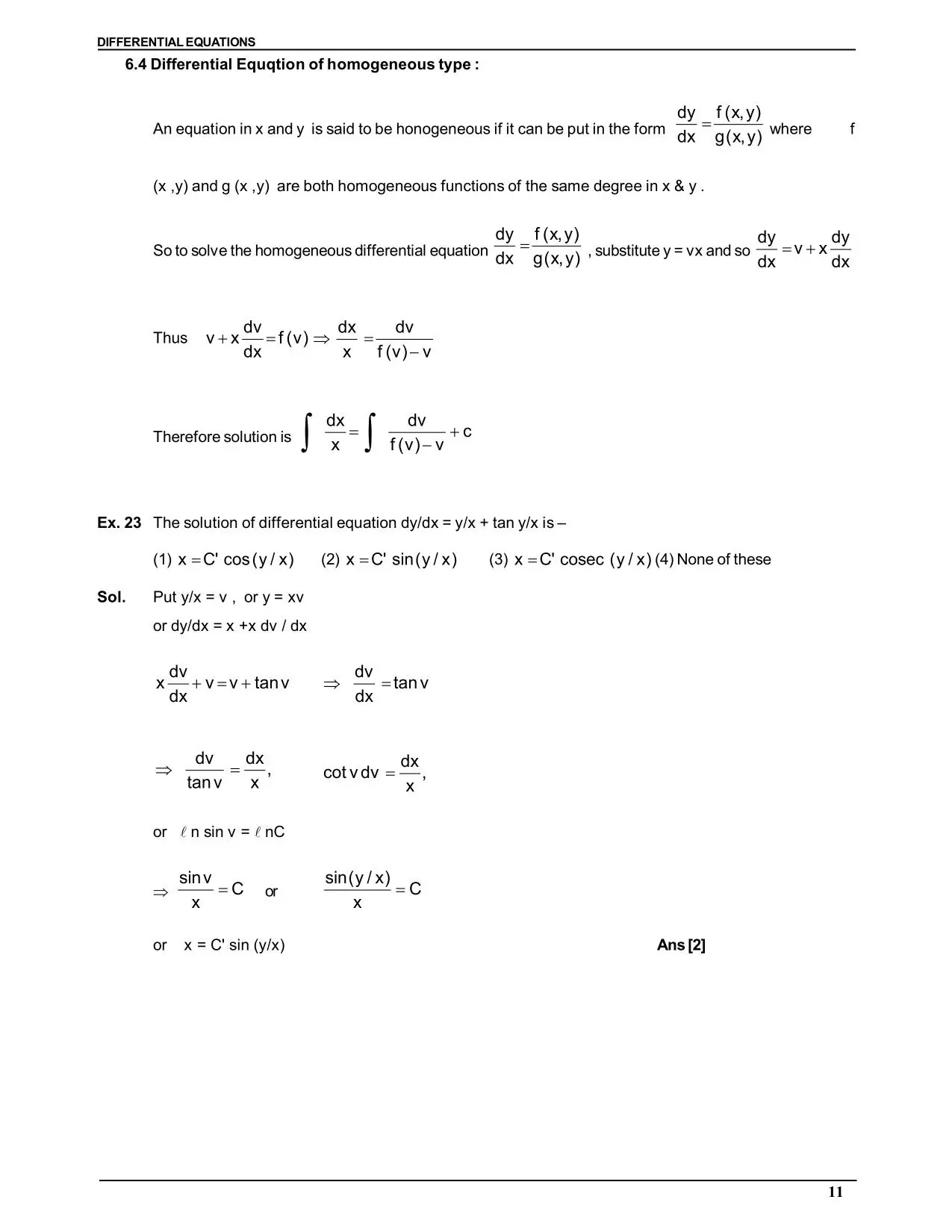Differential equation