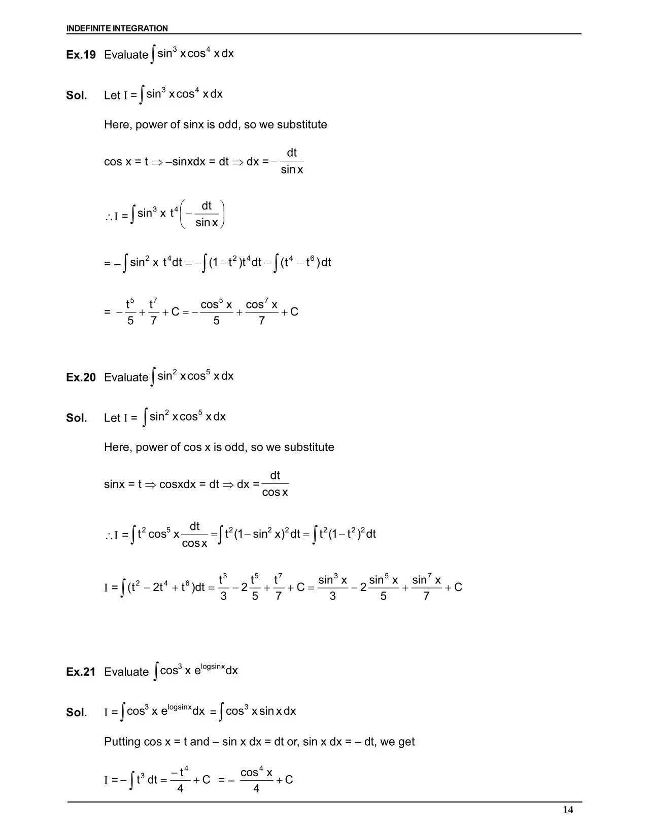 Indefinite Integration