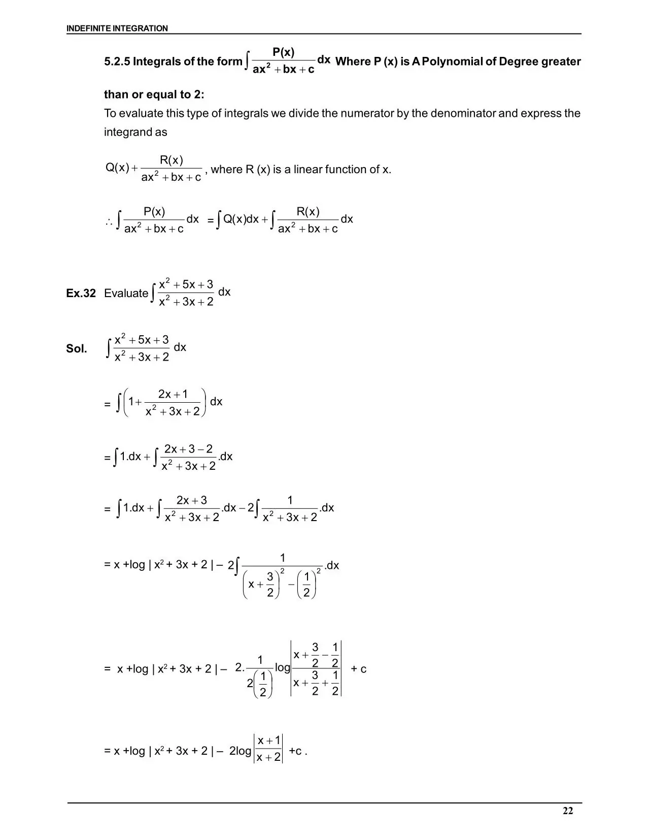 Indefinite Integration