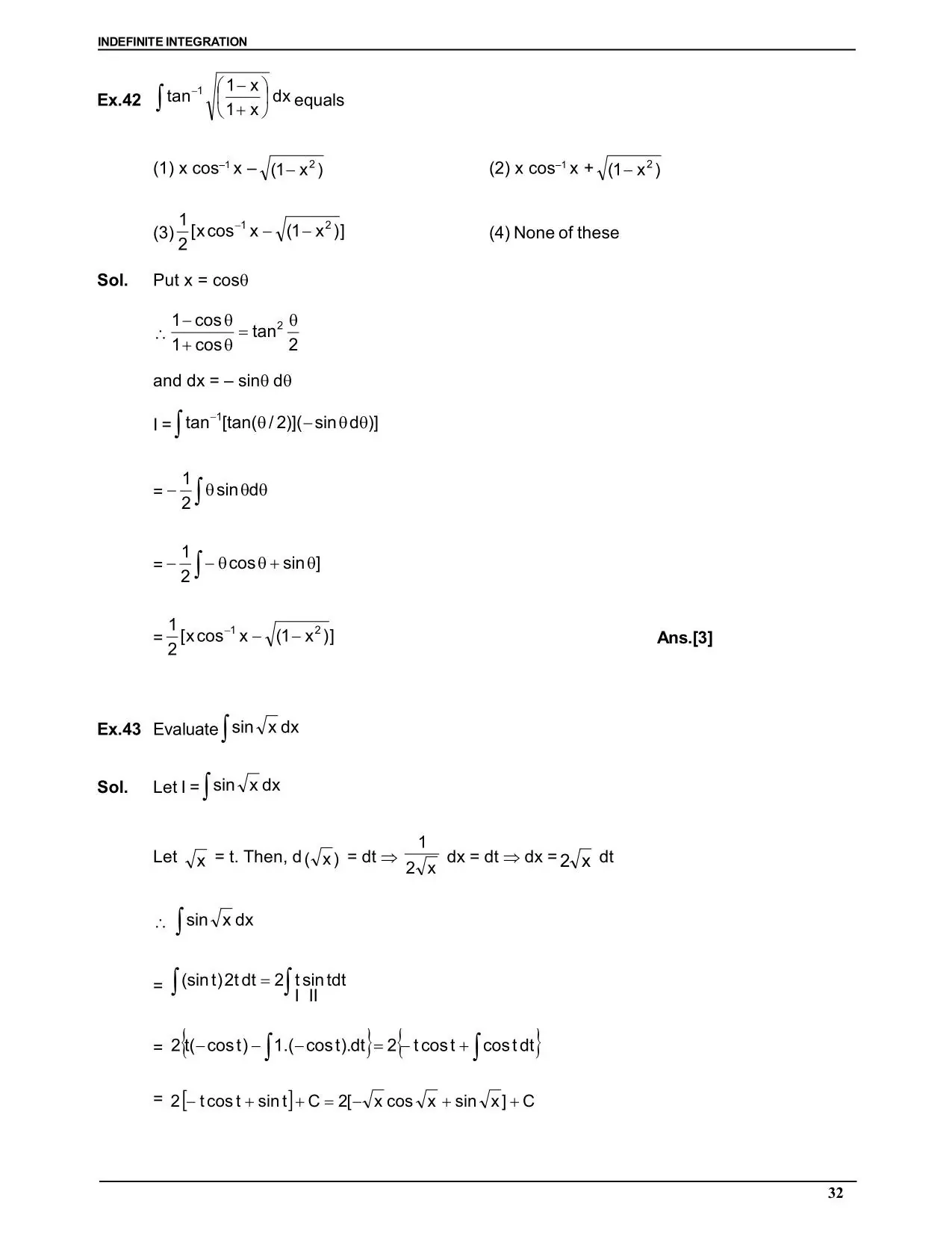 Indefinite Integration