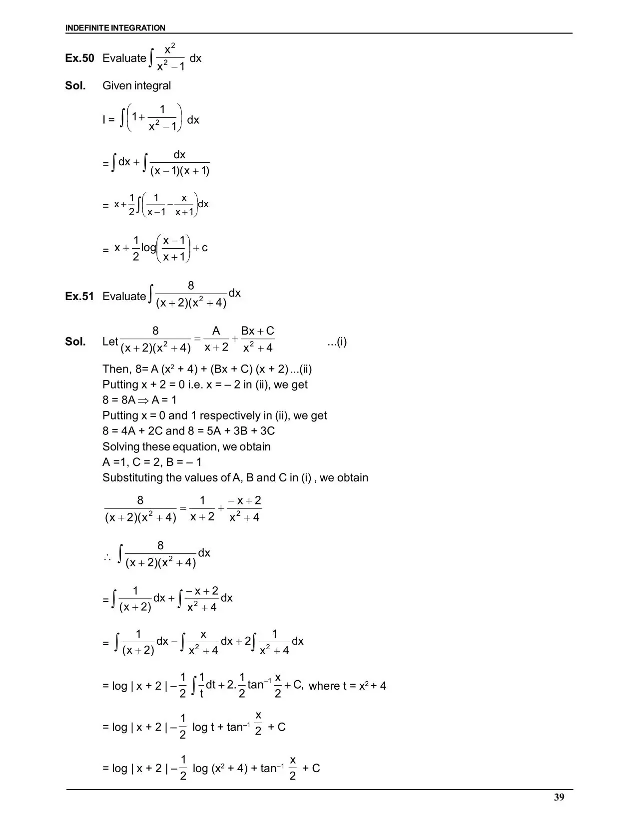 Indefinite Integration