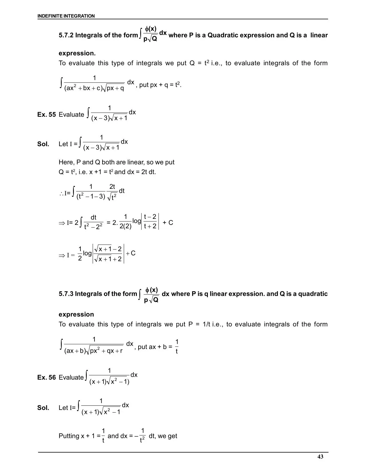 Indefinite Integration