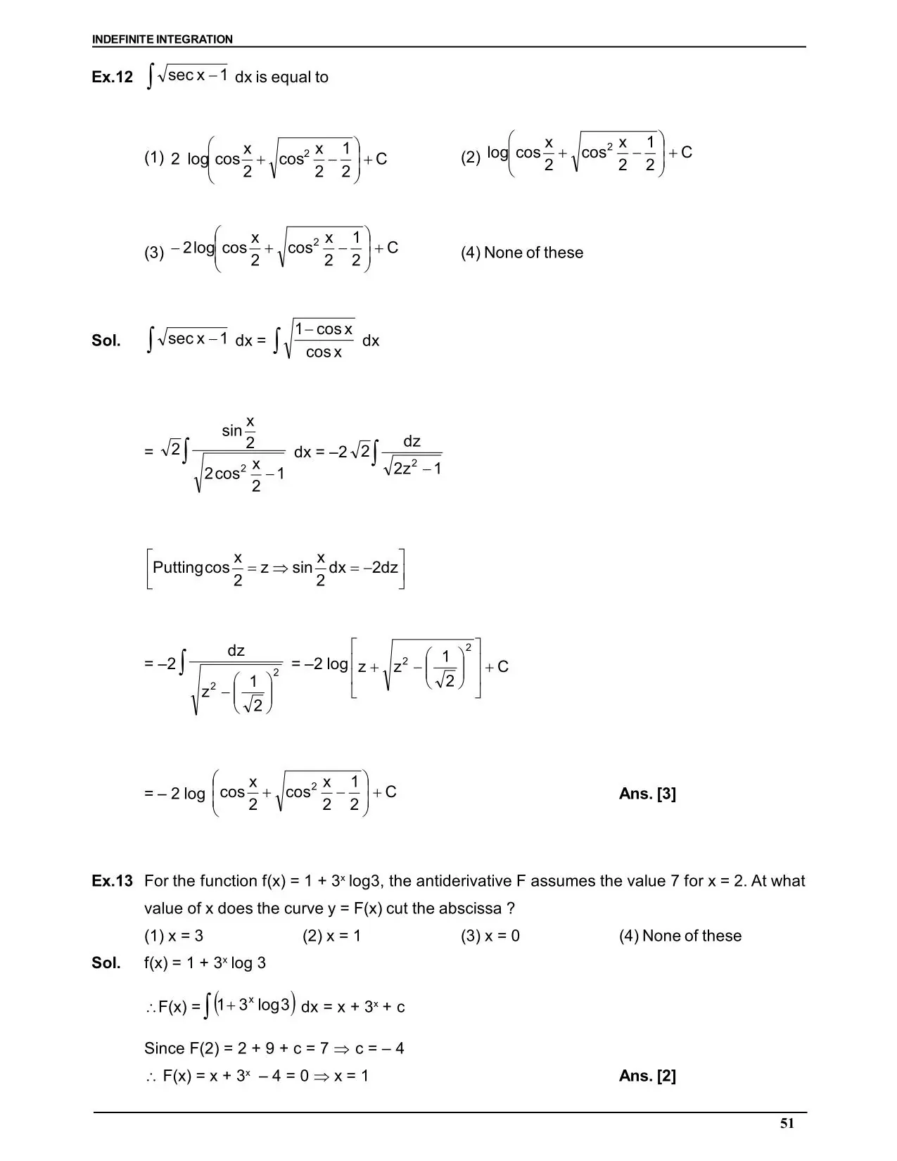 Indefinite Integration