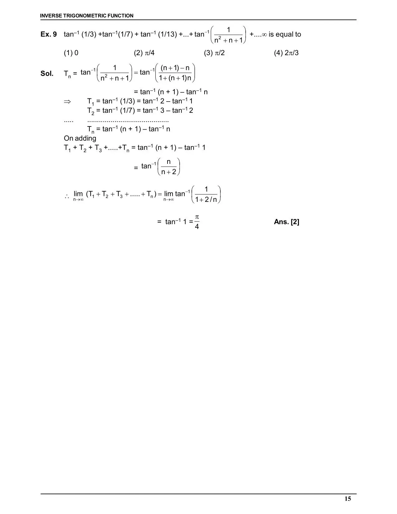 Inverse Trigonometric Function