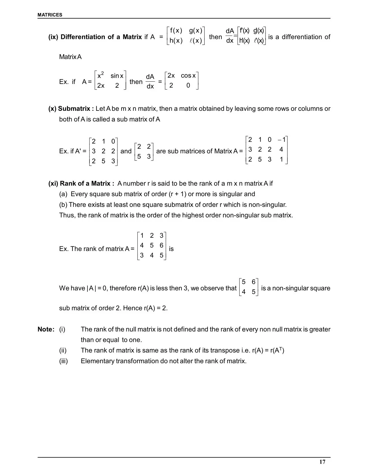 Matrices