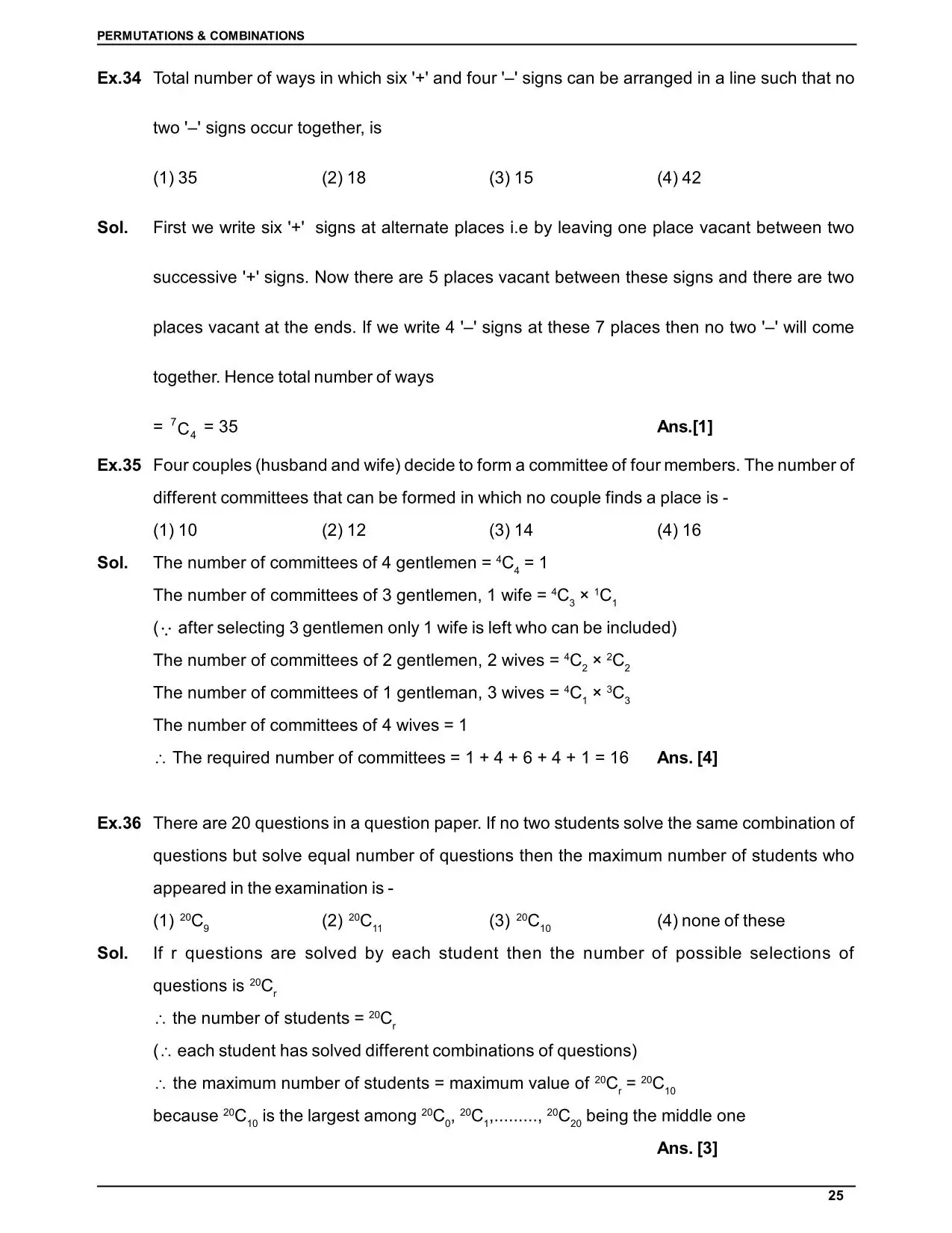 Permutations and Combinations Class 11 Notes: Solved Examples