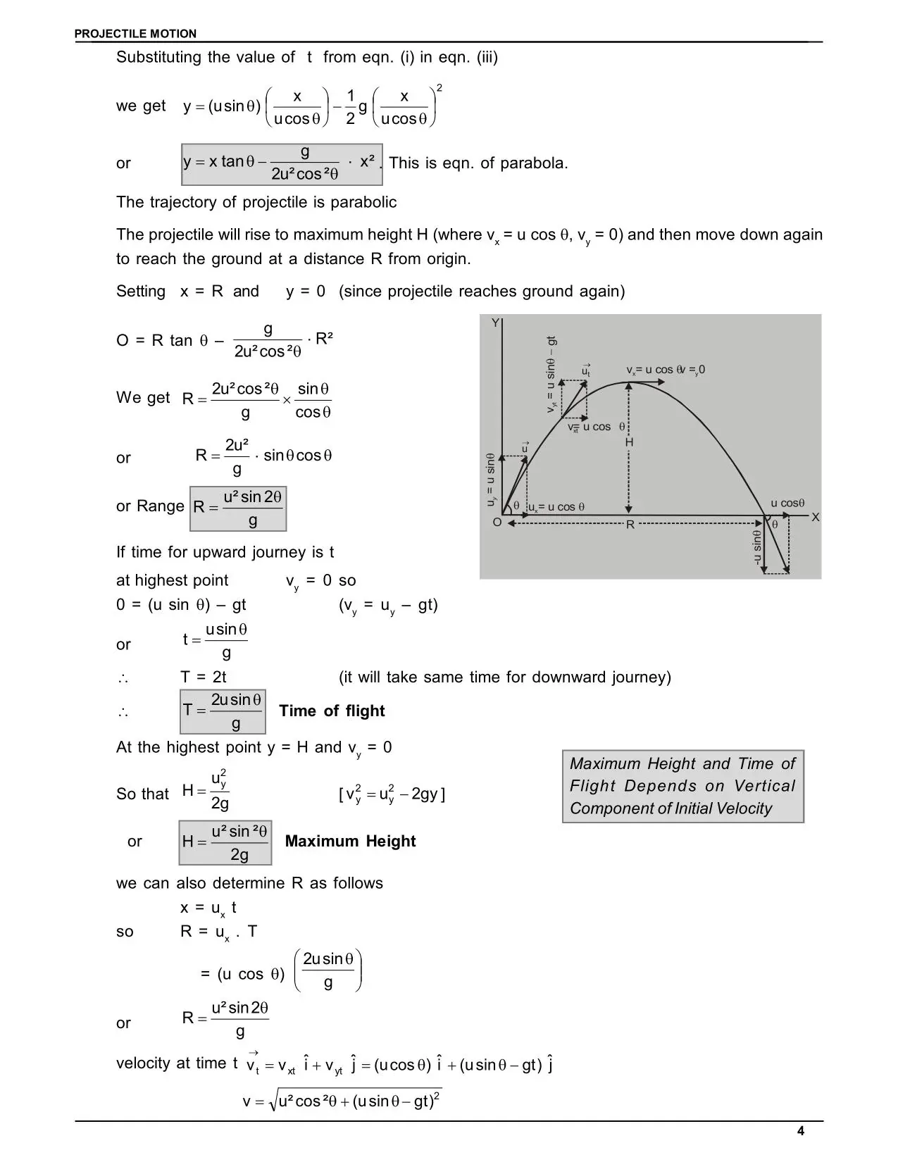 Motion in a Plane Class 11 Notes