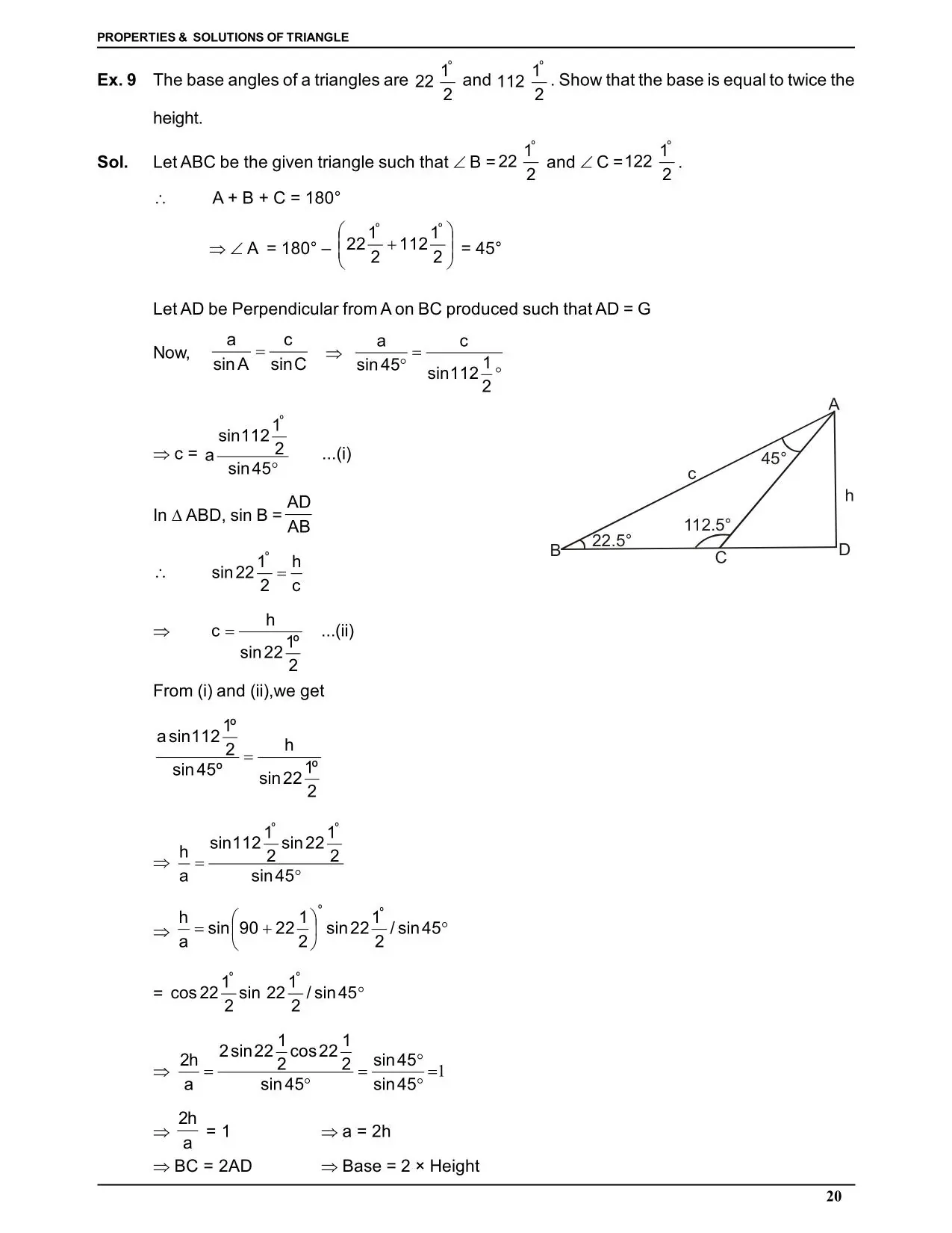 Properties and Solution of Triangle