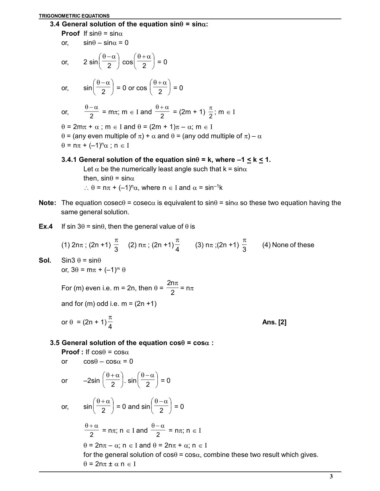 Trigonometric Equation