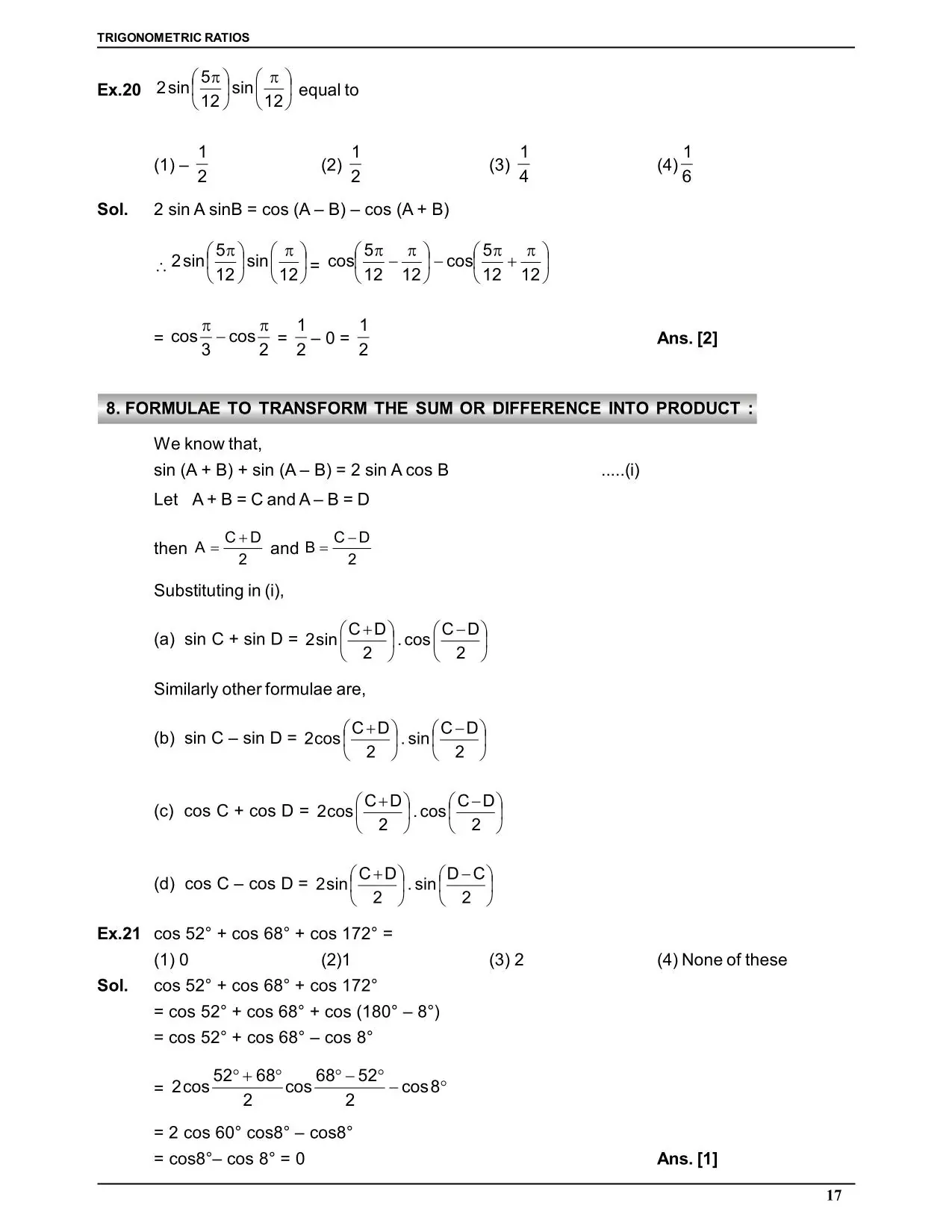 Trigonometric Ratio