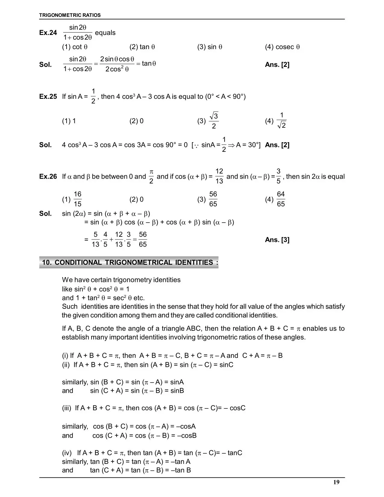 Trigonometric Ratio
