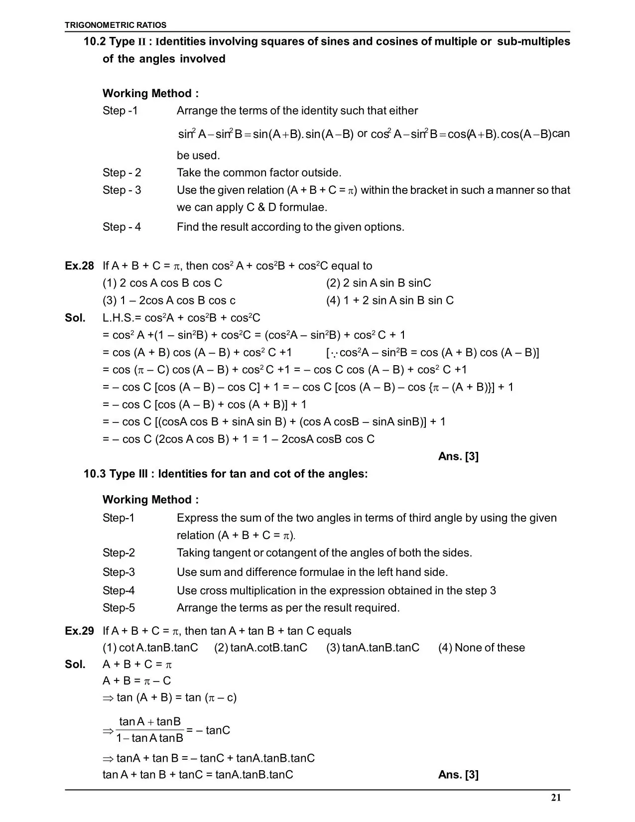 Trigonometric Ratio