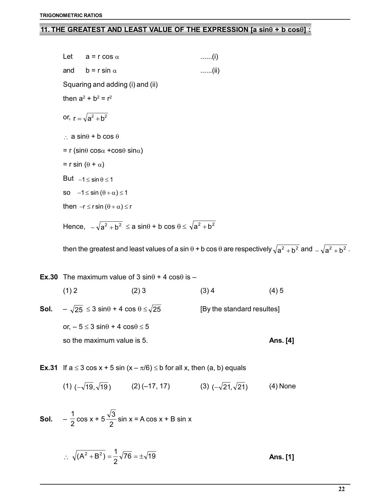Trigonometric Ratio