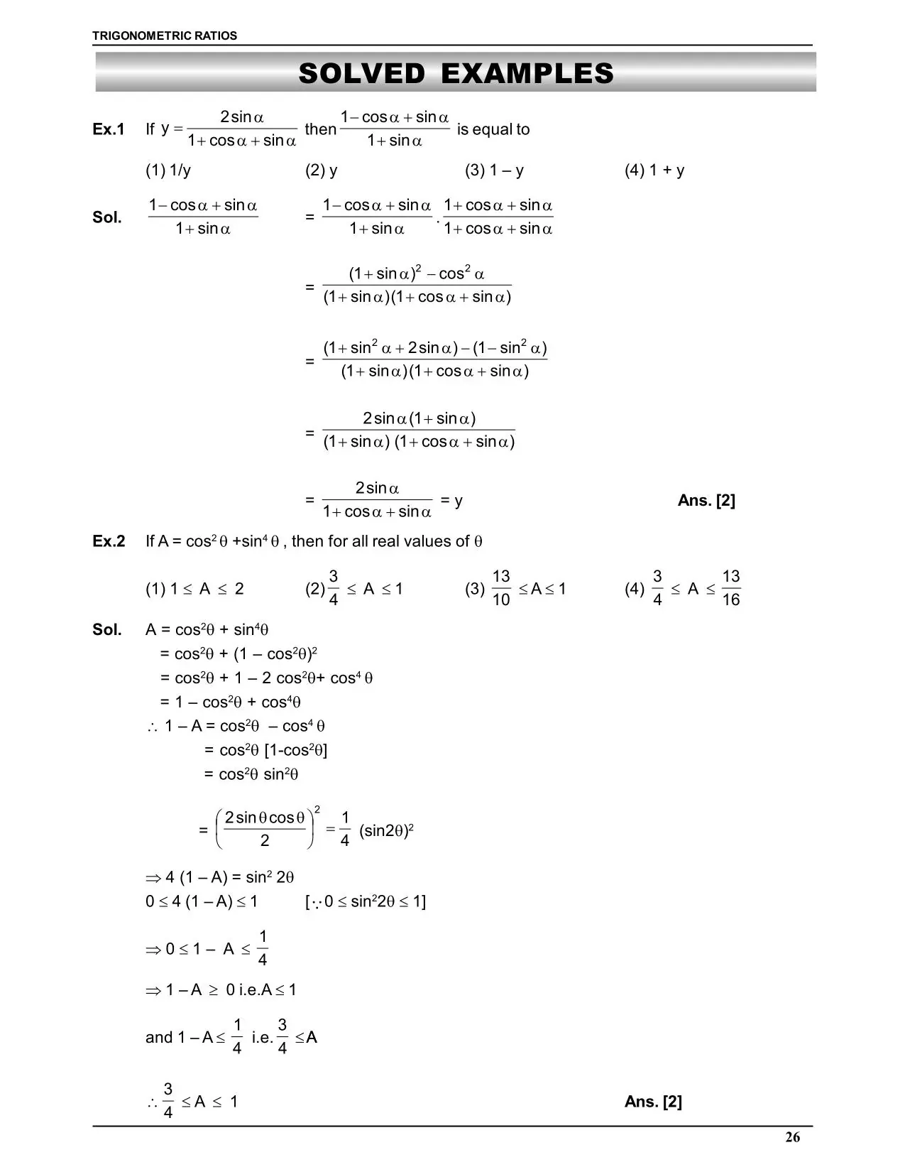 Trigonometric Ratio