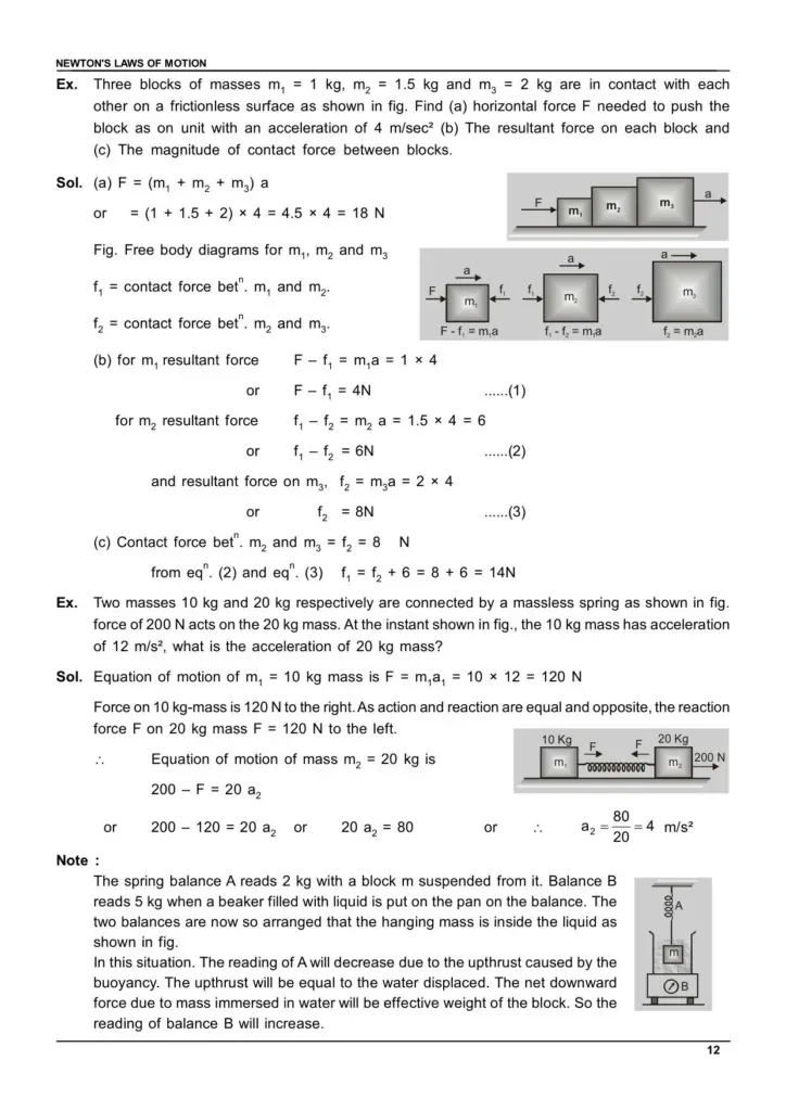 Class 11 Laws of Motion Notes