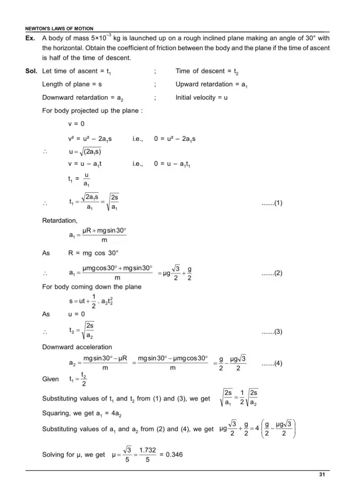 Class 11 Laws of Motion Notes