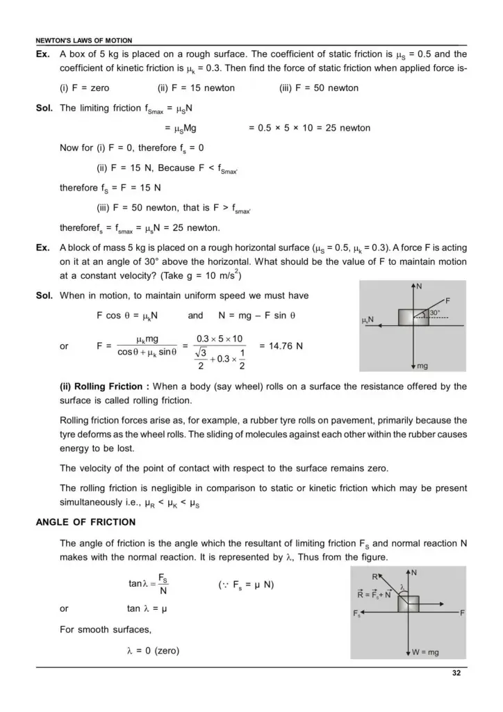 Class 11 Laws of Motion Notes
