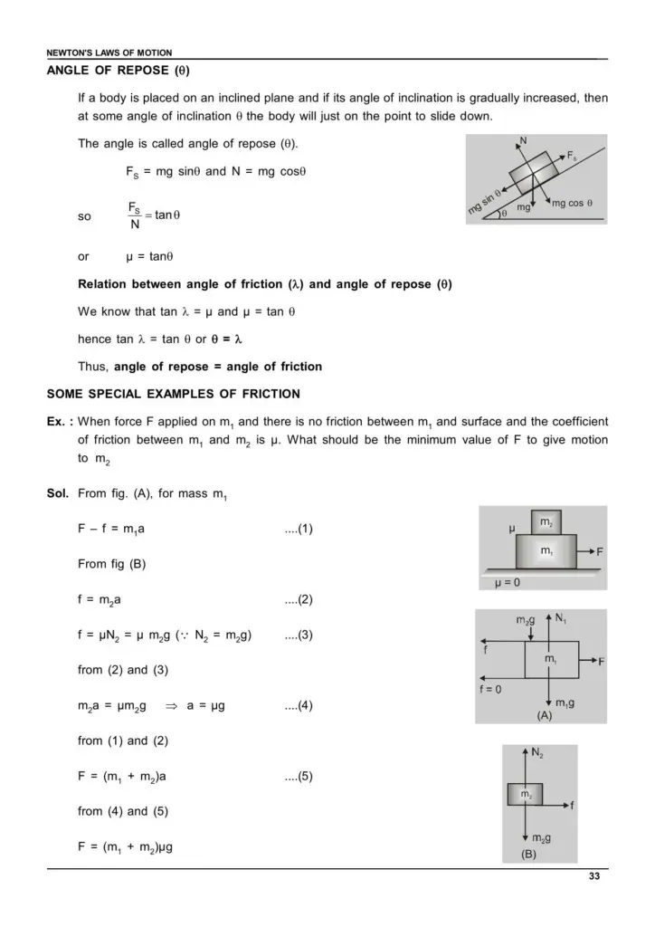 Class 11 Laws of Motion Notes