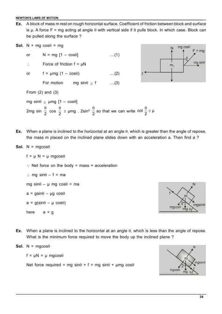 Class 11 Laws of Motion Notes