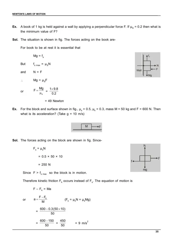 Class 11 Laws of Motion Notes