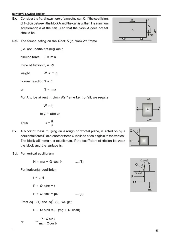 Class 11 Laws of Motion Notes