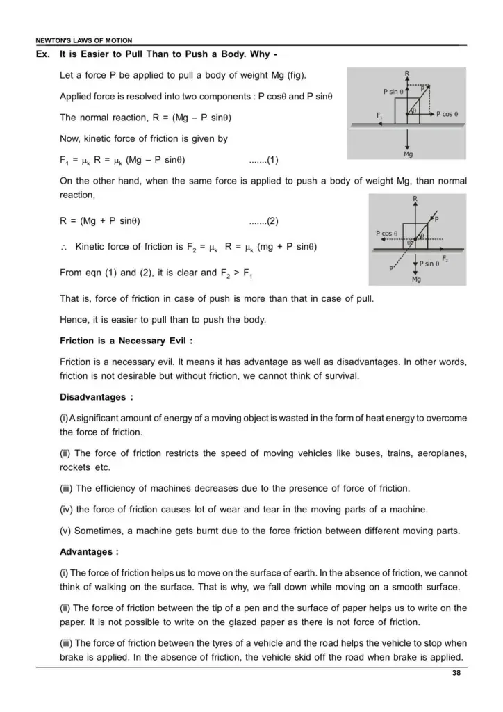 Class 11 Laws of Motion Notes
