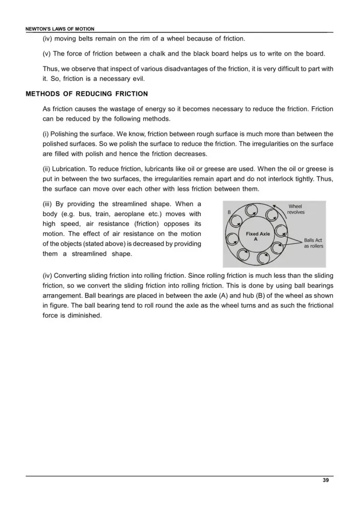 Class 11 Laws of Motion Notes