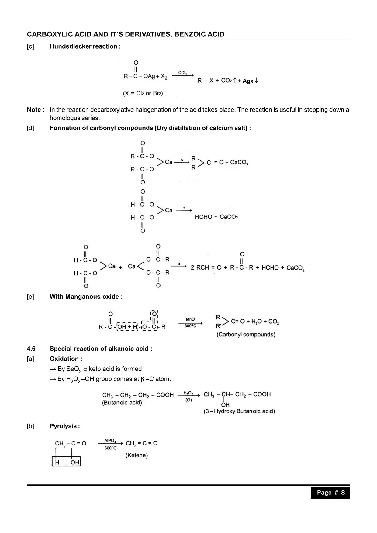 Carboxylic Acid & its Derivatives Notes