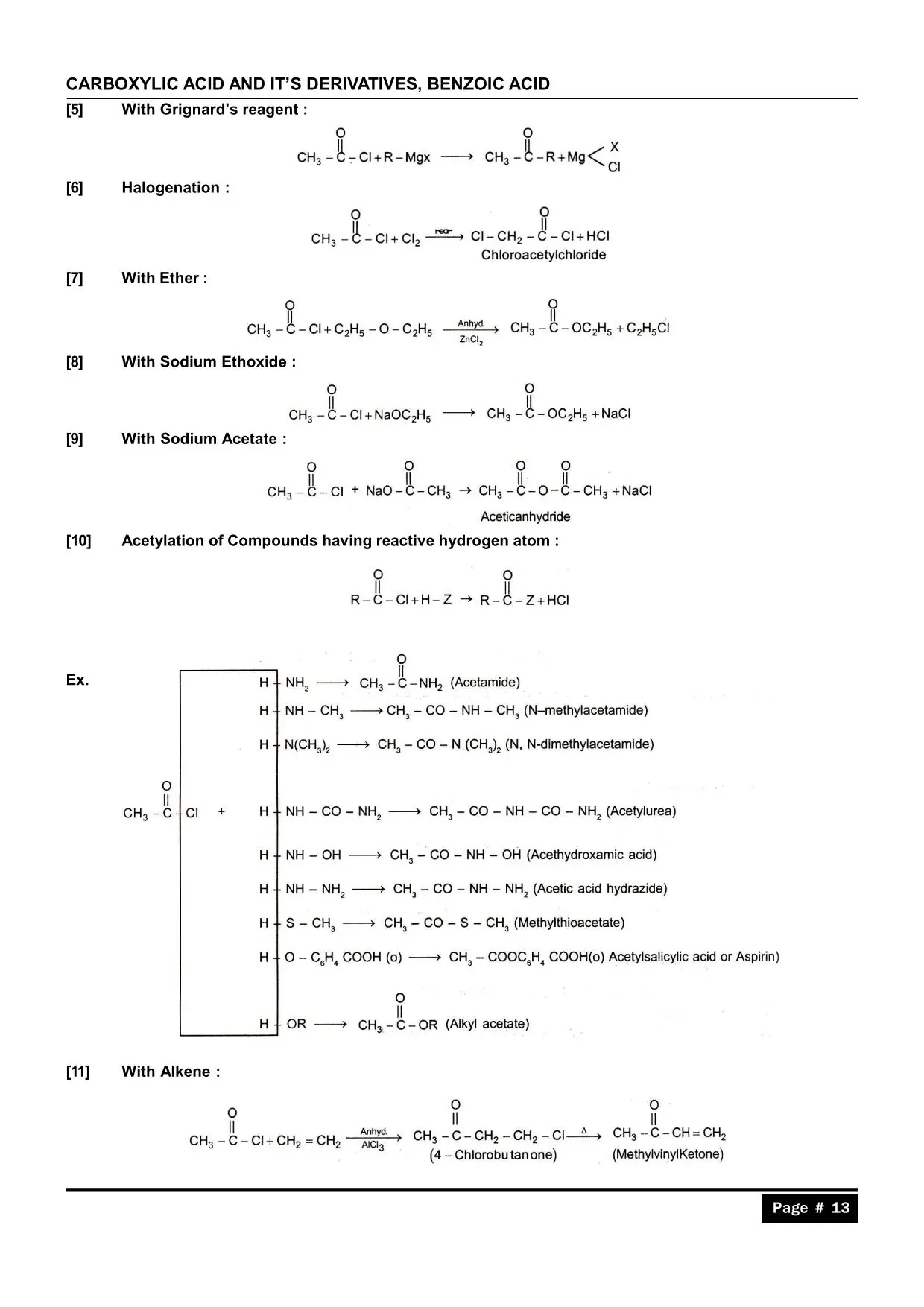Carboxylic Acid & its Derivatives Notes