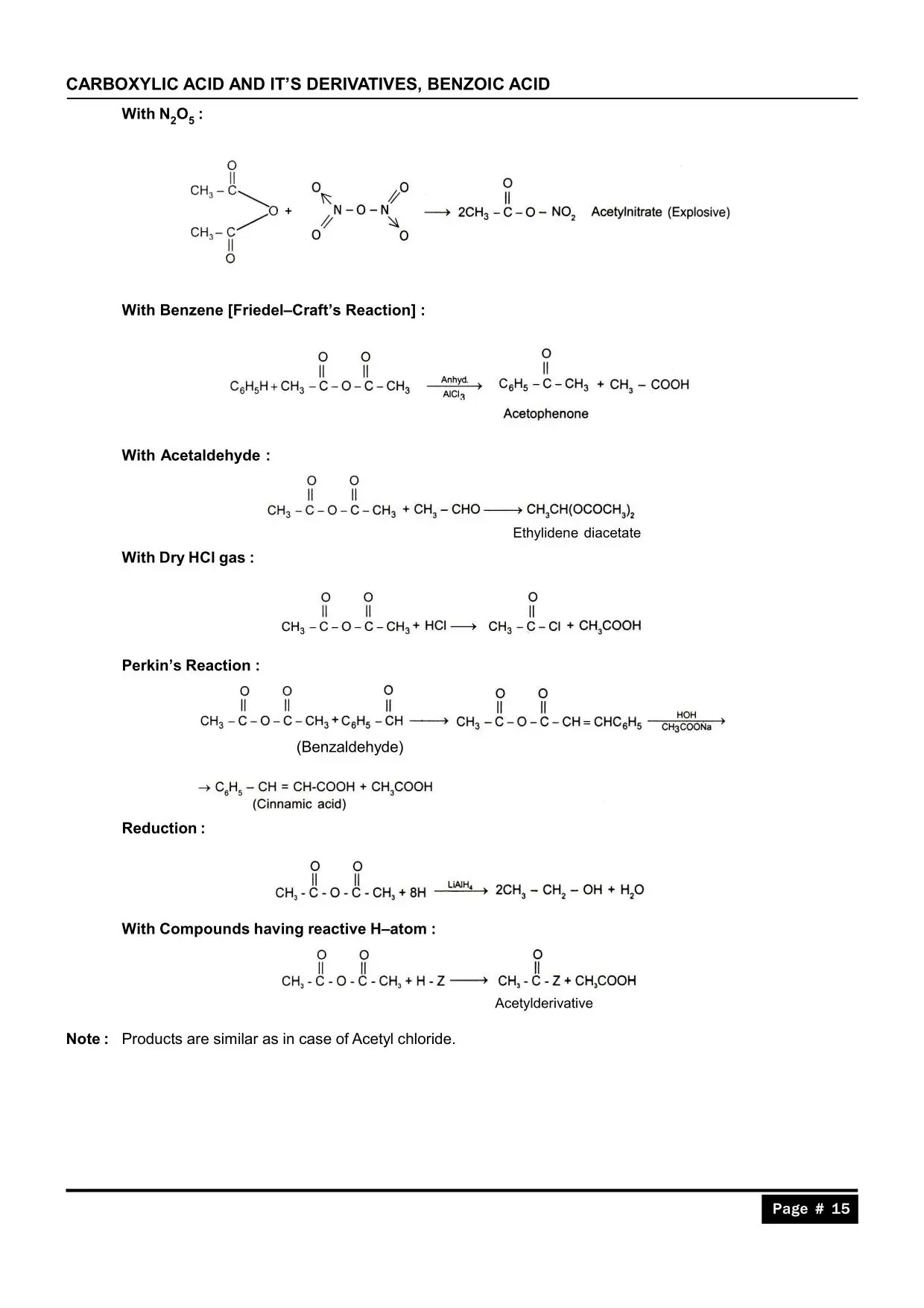 Carboxylic Acid & its Derivatives Notes