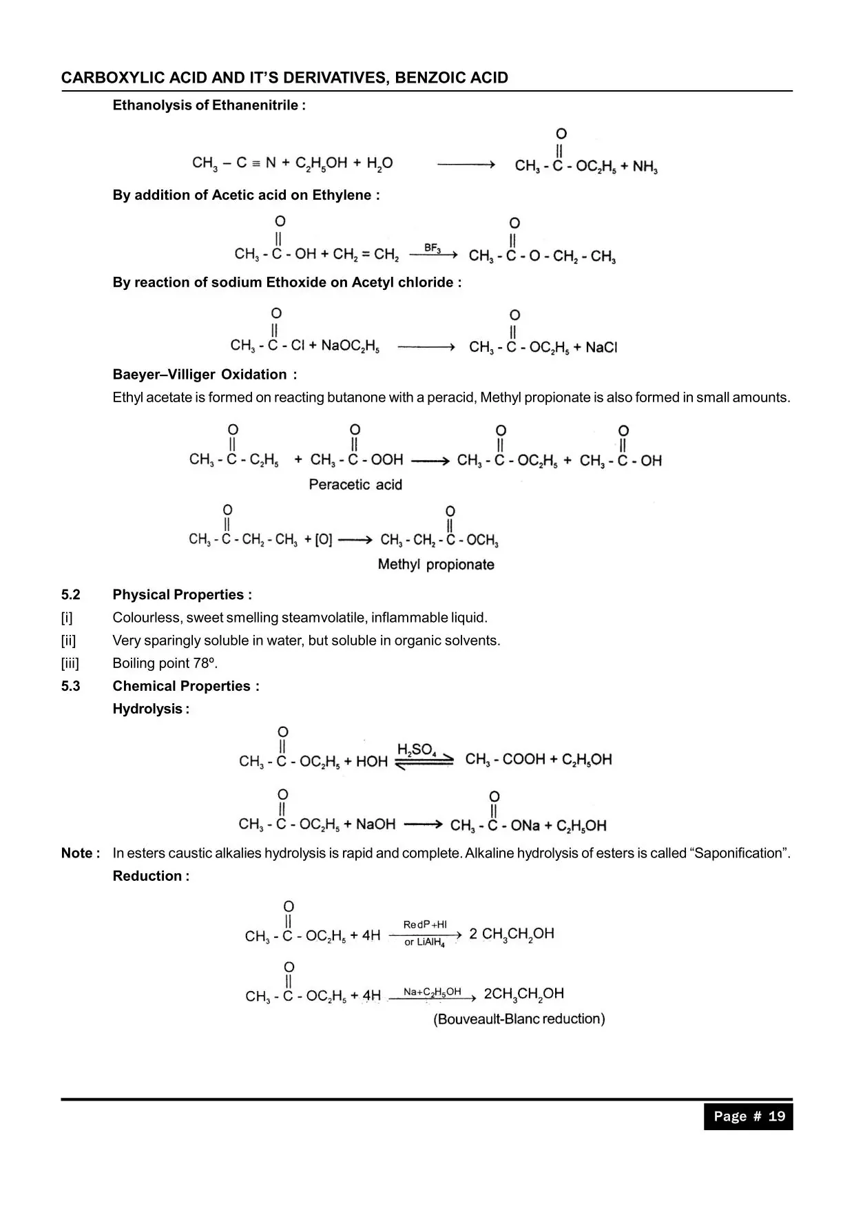 Carboxylic Acid & its Derivatives Notes